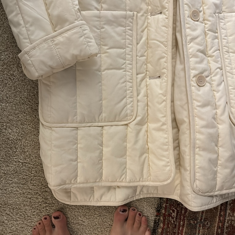 Everlane Cream Quilted Jacket - Picture 3 of 5